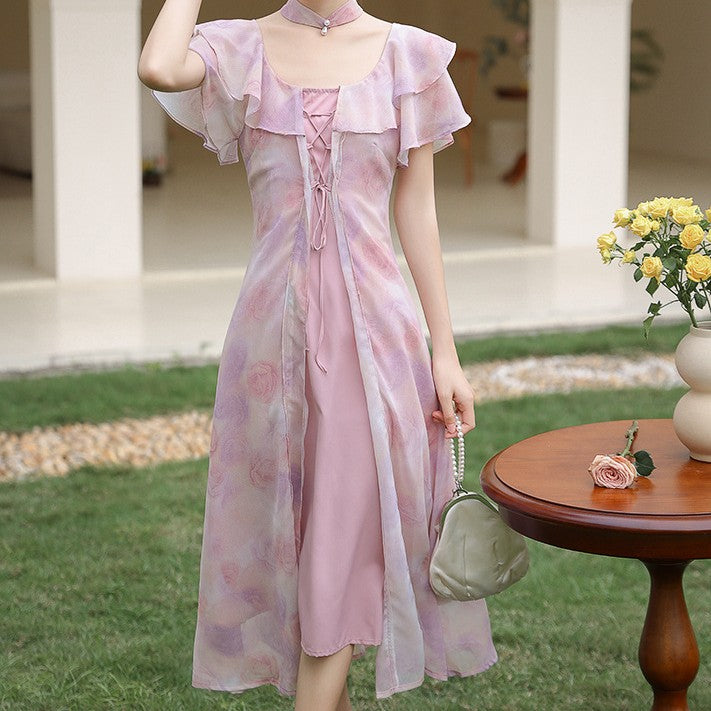 Elegant Mid-Waist Luxury Dress