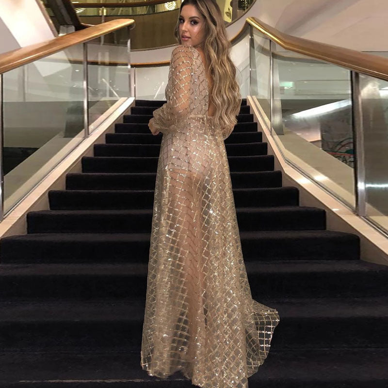 Hollowed-Out Long Dress For Women