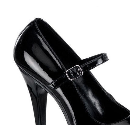 Stiletto Round-Toe Buckle Platform Shoes