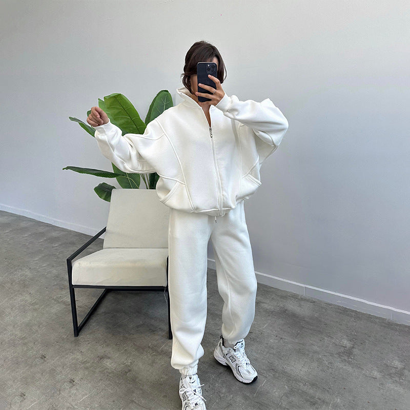 Stand-Up Collar Zipper Sports Outfit