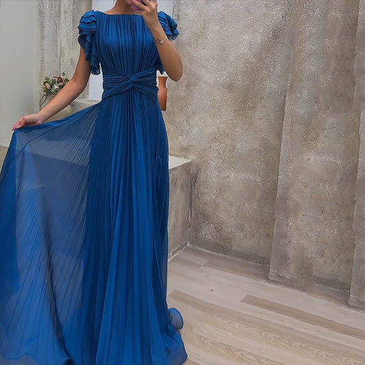 Elegant Fashion Solid-Colour Loose Dress
