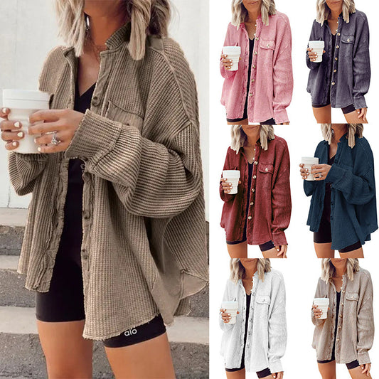 Button Shirt Fashion Jacket For Women