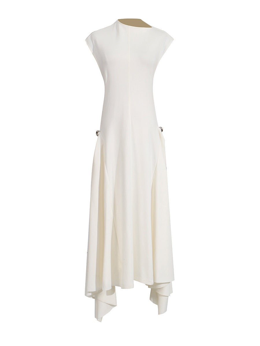 Elegant Flutter Sleeve Long Dress