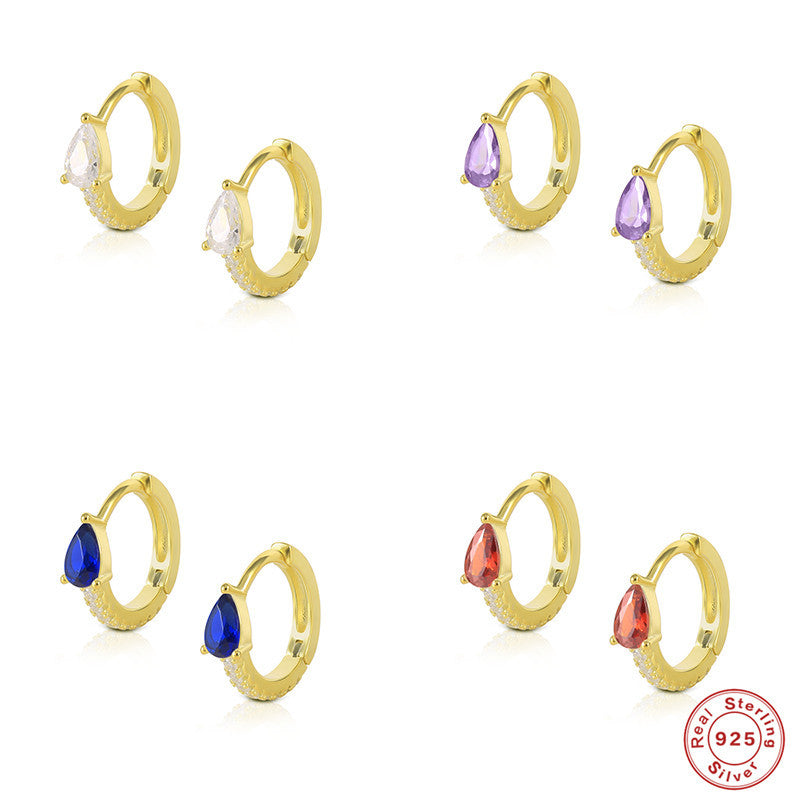 Water Drop Hoop Earrings For Women