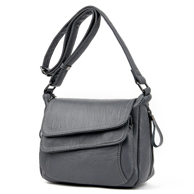 Winter style white handbag luxury leather handbag