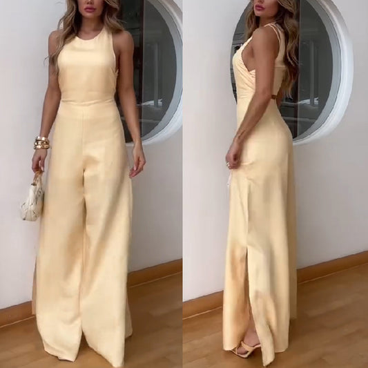 Loose Straight-Leg Pants Jumpsuit