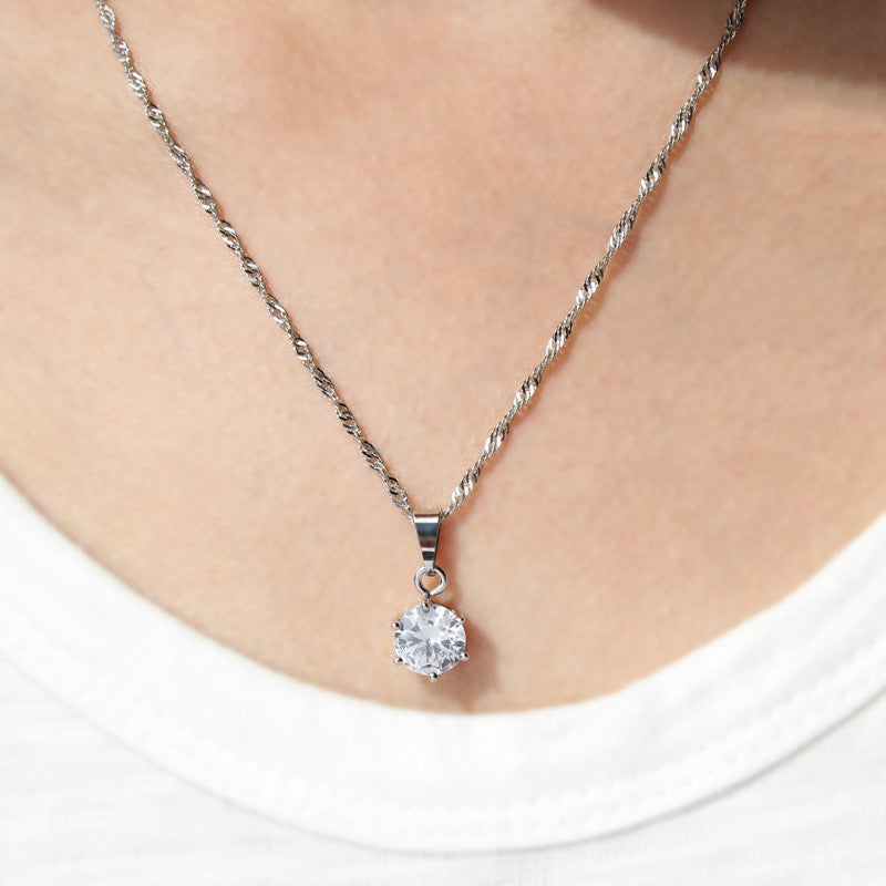 Women's Diamond-Studded Necklace