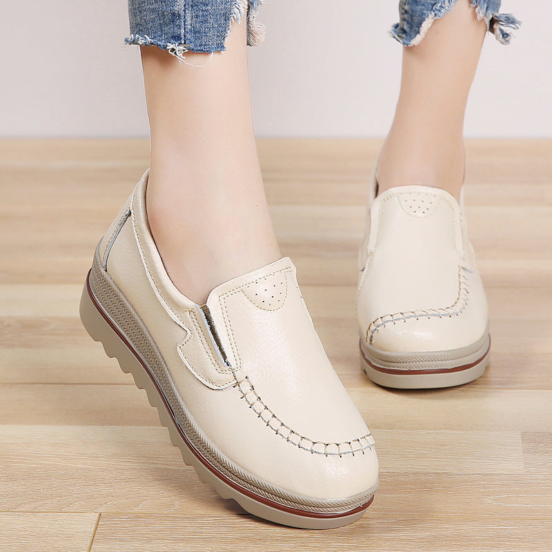 Leather Casual Shoes  For Women