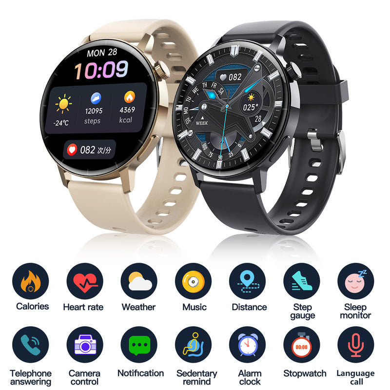 Health Sports Bracelet - Bluetooth Calling Smart Watch 132-inch Round Screen