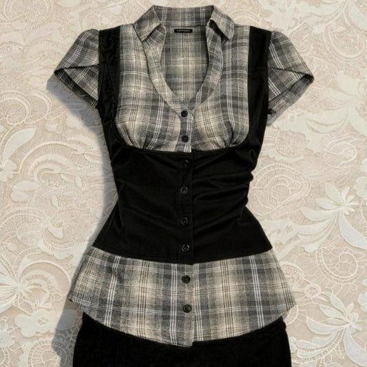 Retro Waist-Shaping Top & Flirty Skirt