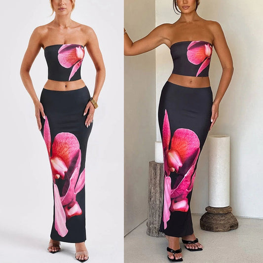 Two-Piece Long Skirt Outfit
