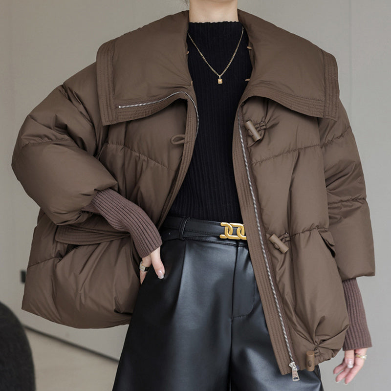 Women's Fur-Collar Cotton-Padded Short Winter Jacket