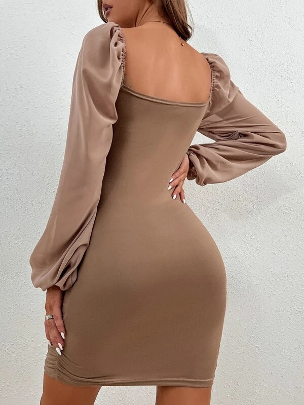 High-Waist Slim Dress