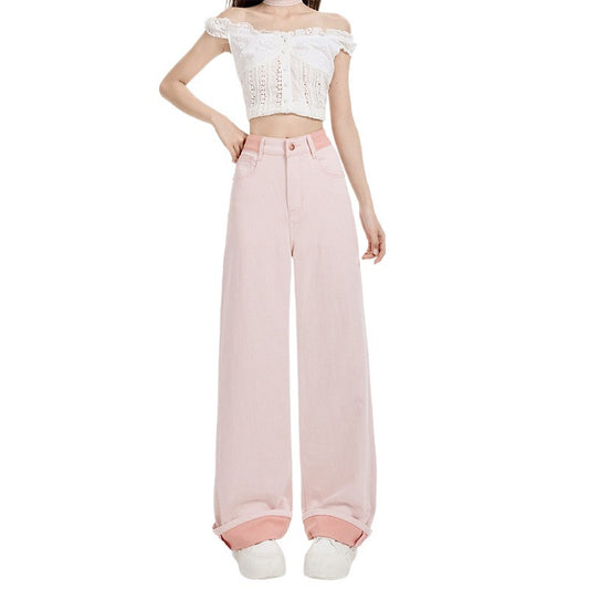 Youthful Wide-Leg Denim Trousers