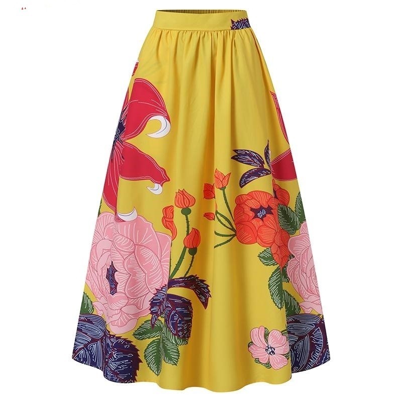 Floral Holiday Maxi Skirt