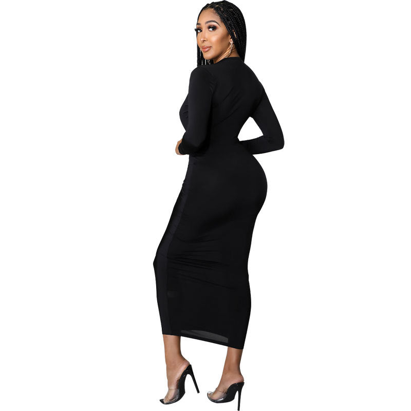 Babes Wear Fashionable Slim Long Dress