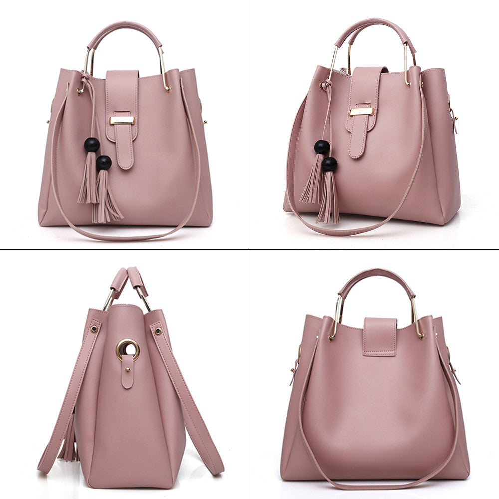 3-Piece PU Leather Shoulder Bag Set