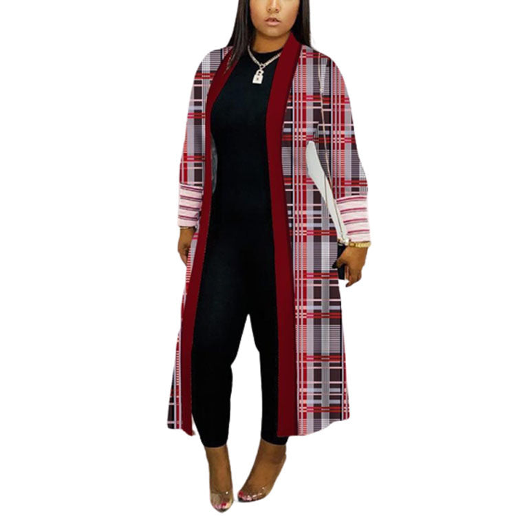 Long-Sleeve Stitching Loose Commuter Trench Coat