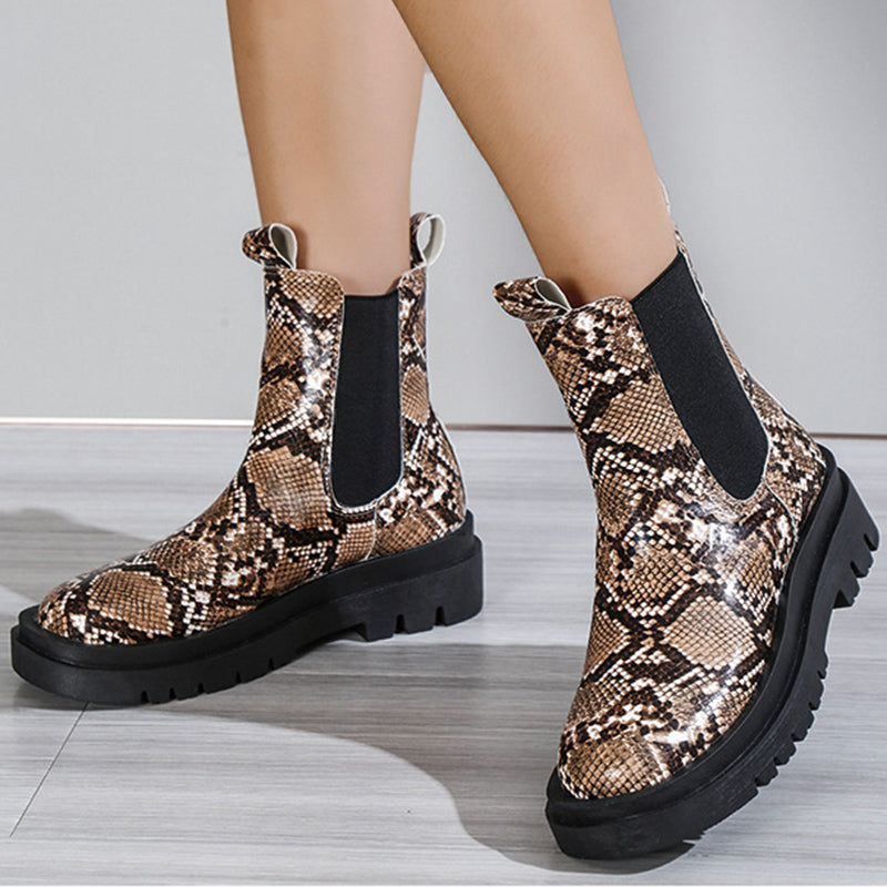 Snakeskin Ankle Boots