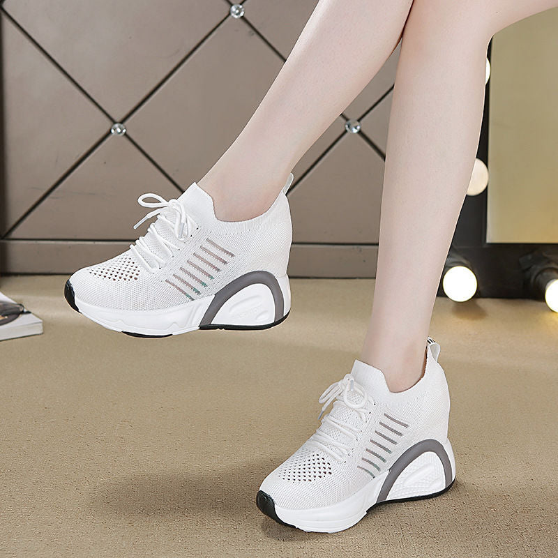 Cute Mesh Thick-Sole Sneakers For Women