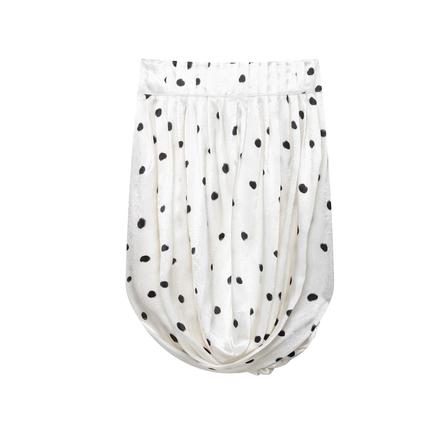 Irregularly Patterned Short Skirt With A Pleated Design