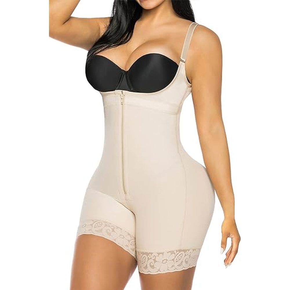 Lace-Stitching Shapewear Jumpsuit - US Only