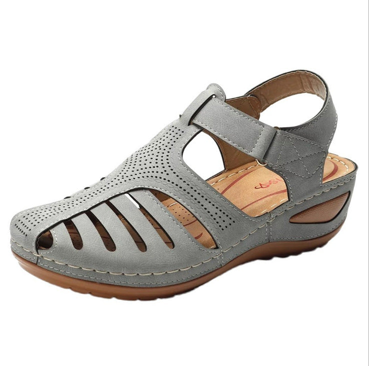 Women's Plus-Size Retro Sandals - Round Toe