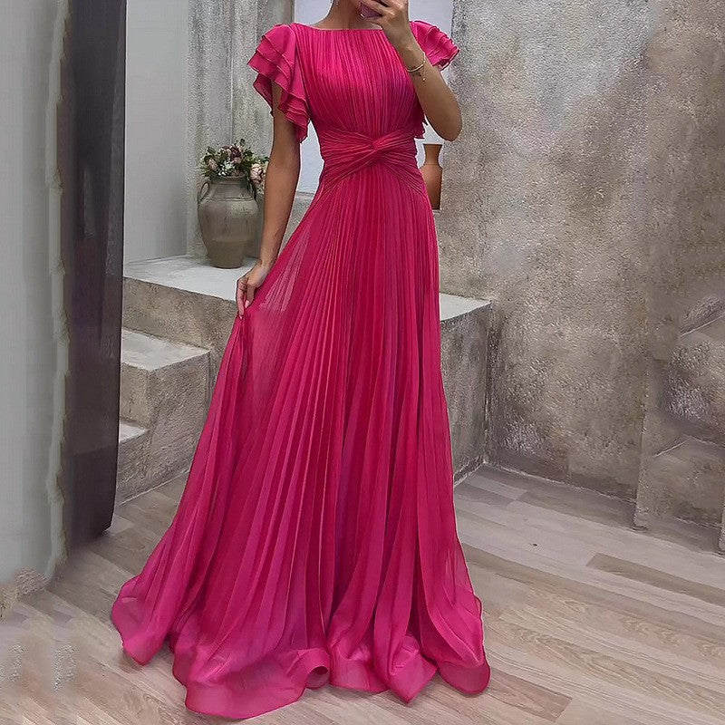 Elegant Fashion Solid-Colour Loose Dress