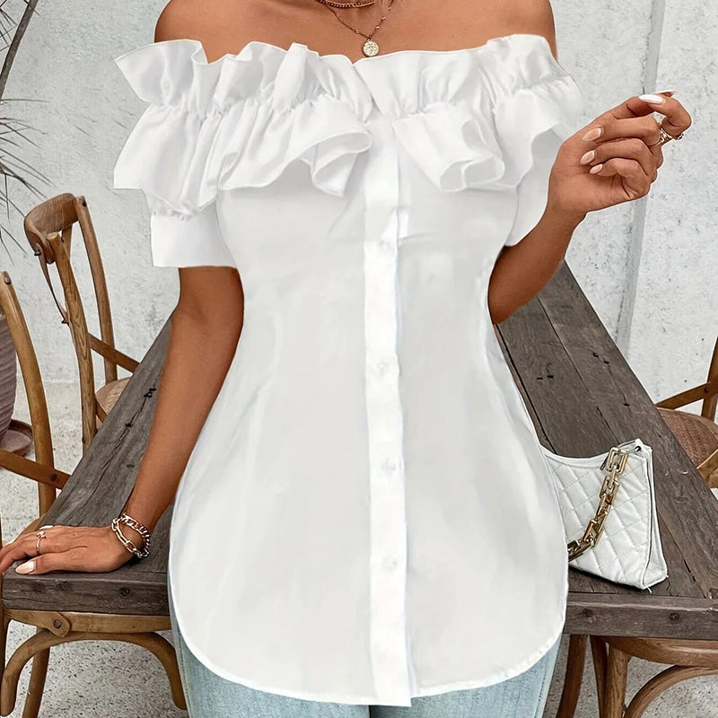 Off-Shoulder Ruffled Blouse