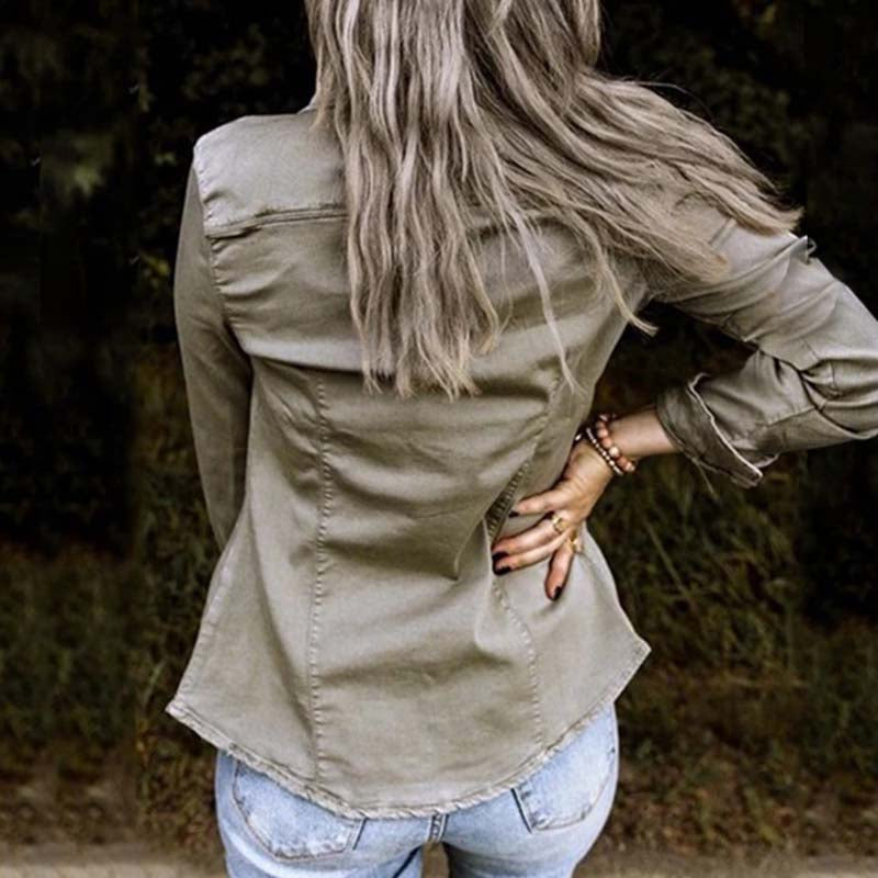 Mid-Length Denim Jacket For Women