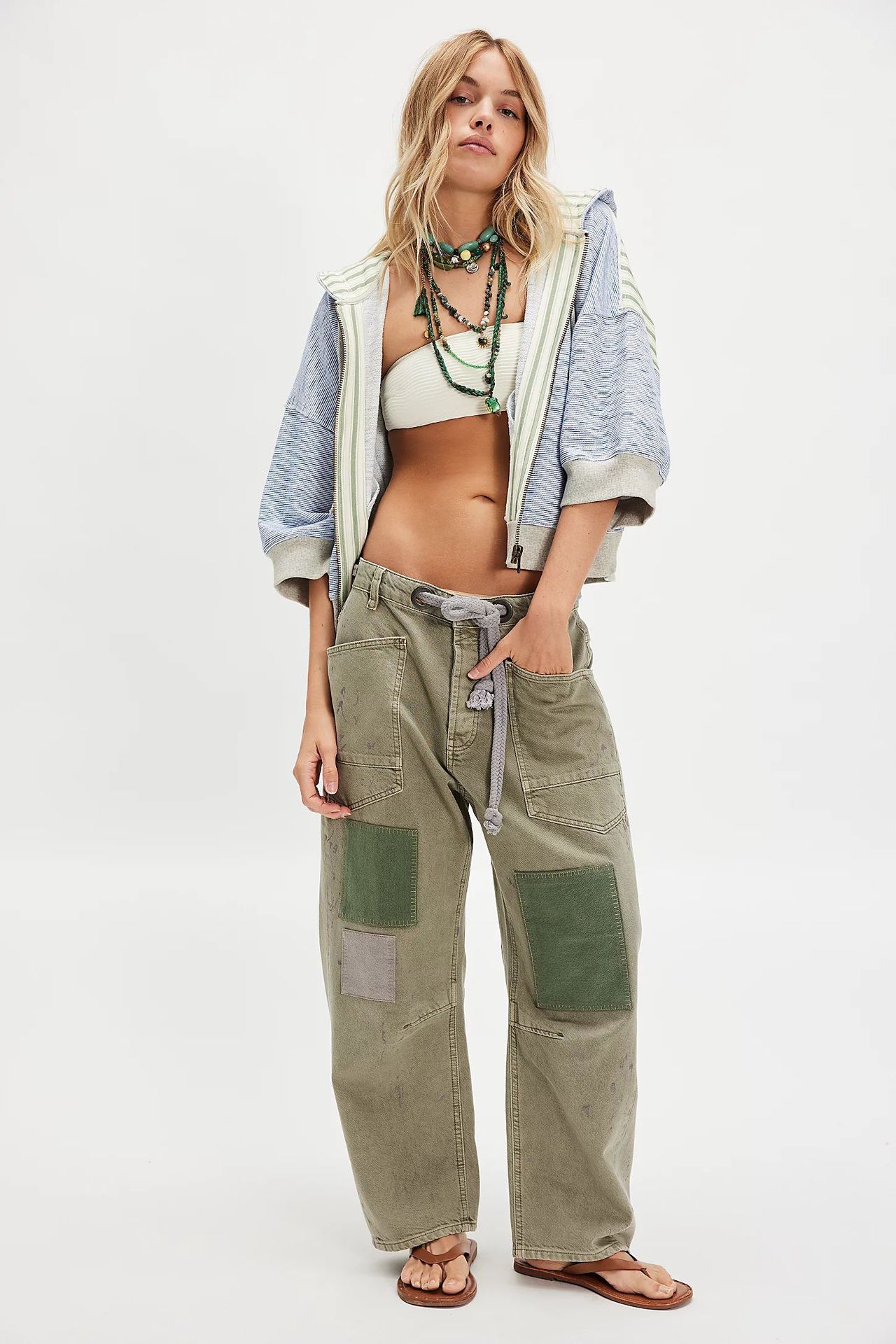 New Washed Pants With Drawstring