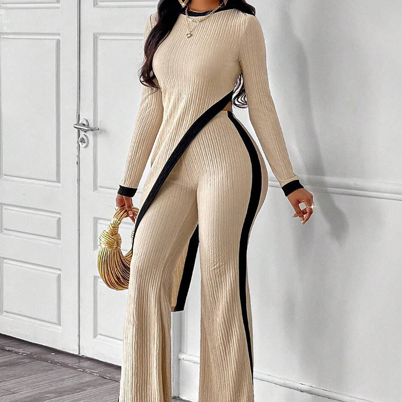 Women's 2-Piece Wide-Leg Pants Outfit - US Only