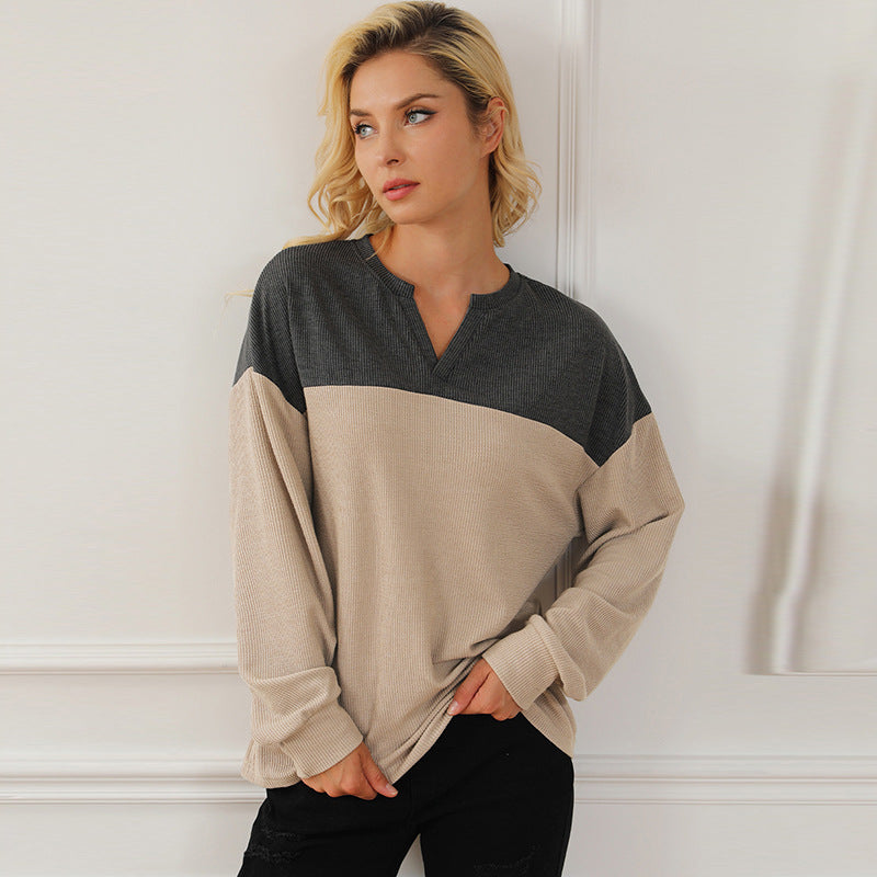 Long-Sleeve V-Neck Pullover