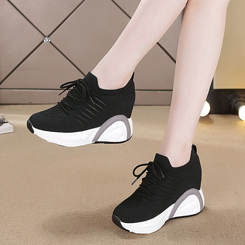 Cute Mesh Thick-Sole Sneakers For Women