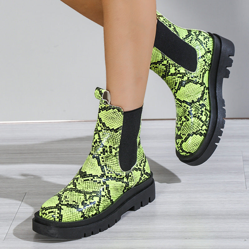 Snakeskin Ankle Boots