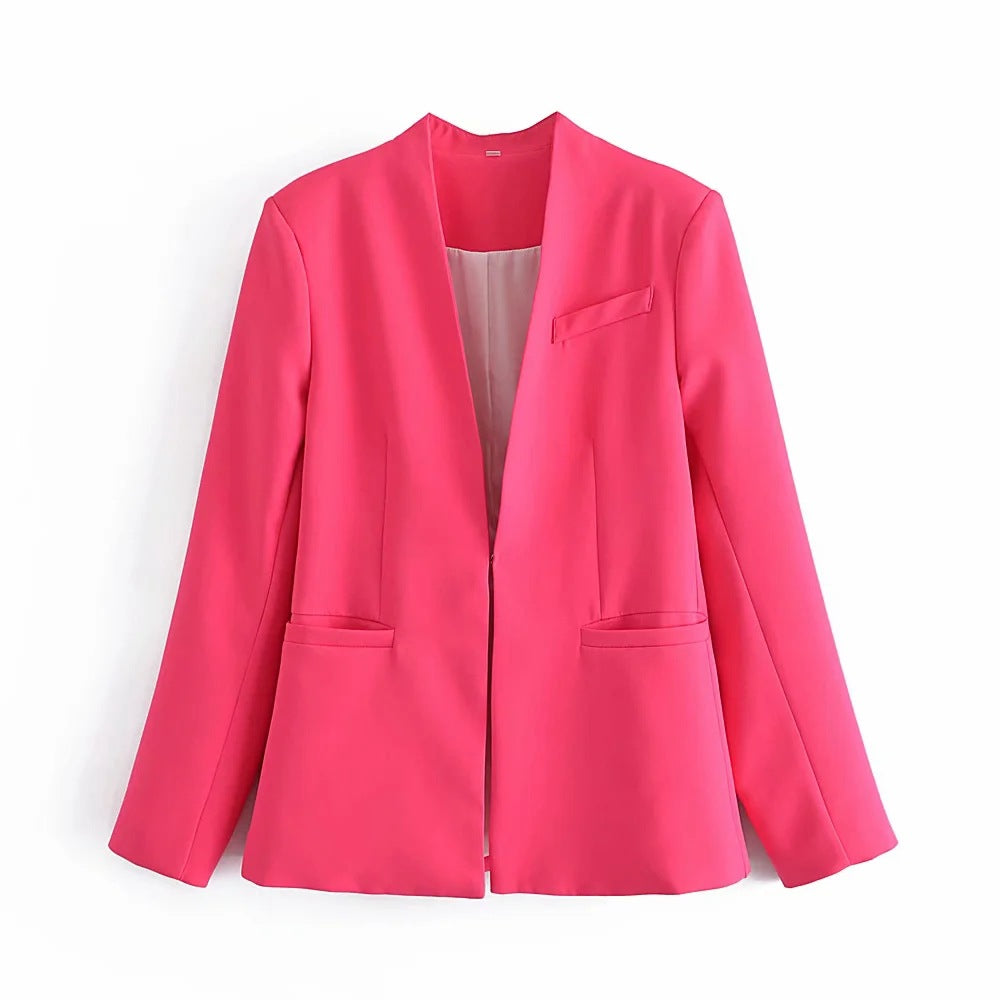 Ladies' New Solid-Colour Suit Jacket