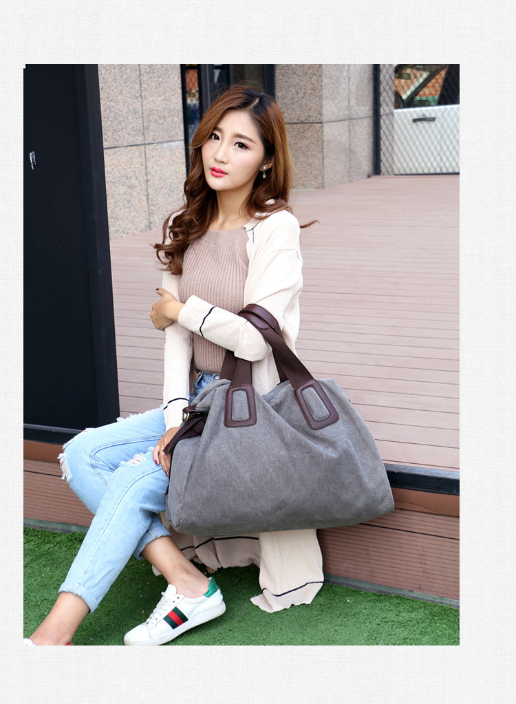 Casual Canvas Crossbody Handbag