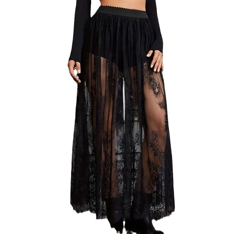 Women's Summer New Lace Sheer Skirt
