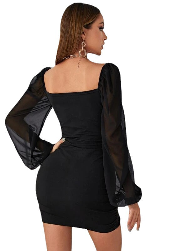 High-Waist Slim Dress