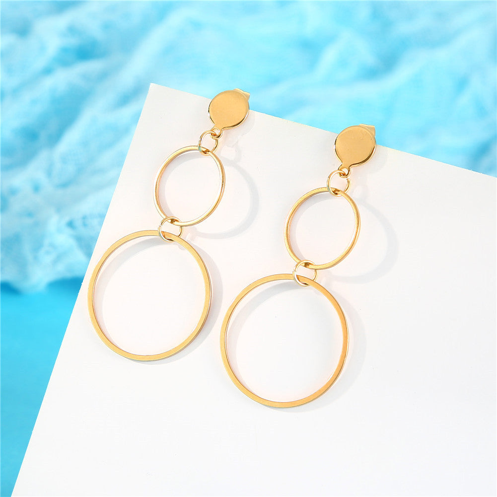 Women's Stainless Steel Big Hoop Earrings