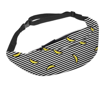 Printed Waist Zipper Bag