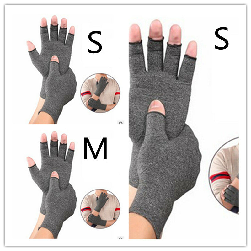 Non-Slip Breathable Health Care Nursing Half-Finger Gloves For Arthritis