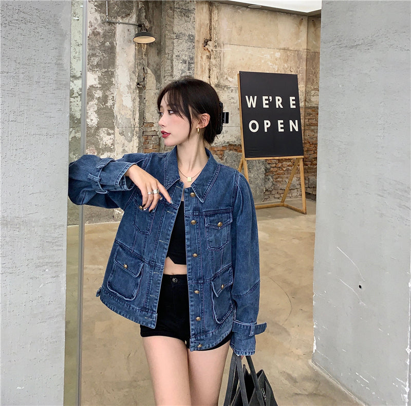 Cute Denim Cardigan Coat For Women