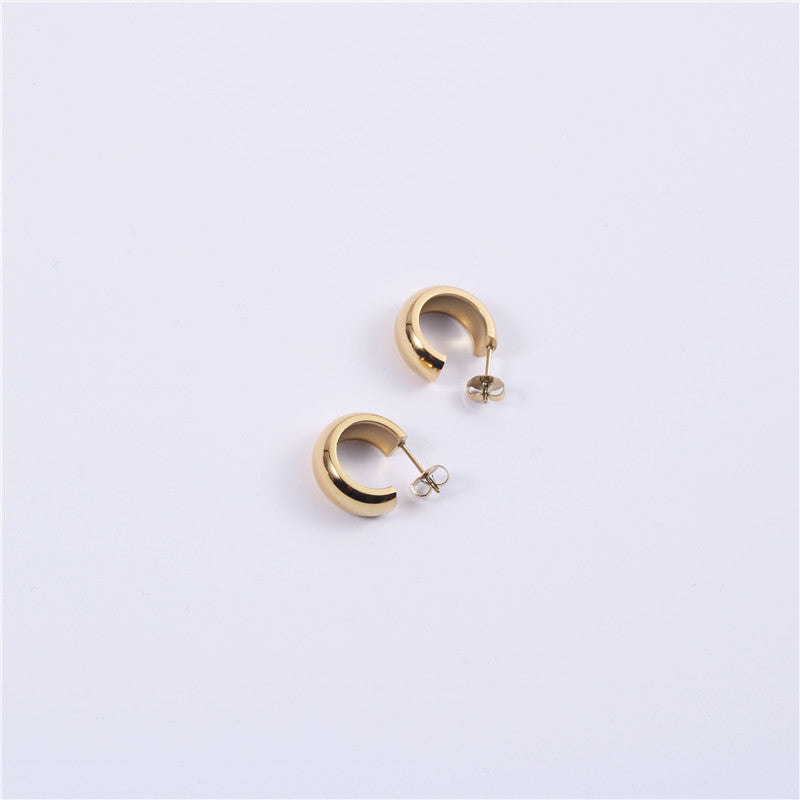 Stacked exaggerated hoop earrings