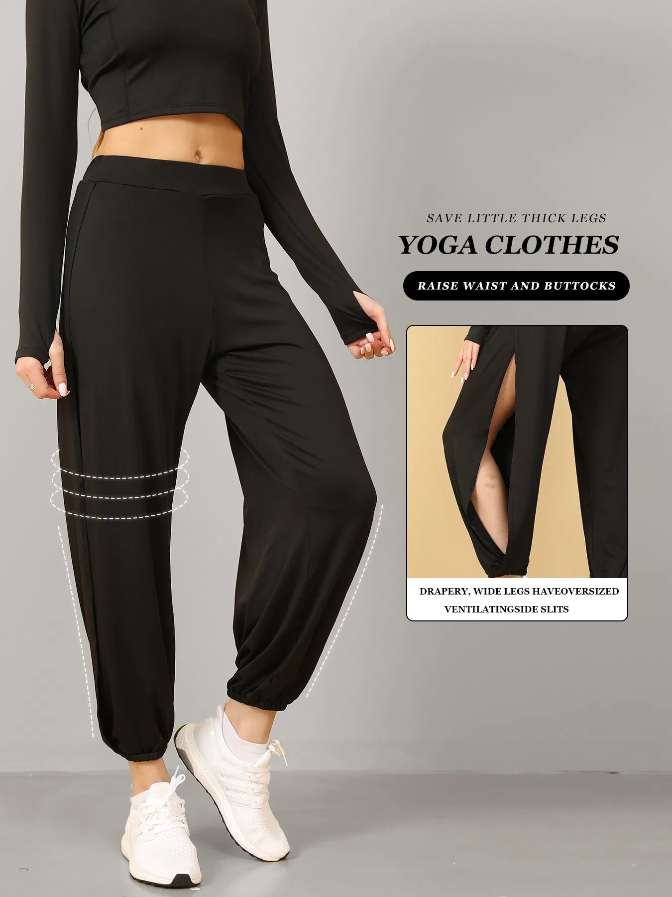 High-Slit Boho Yoga Pants - US Only