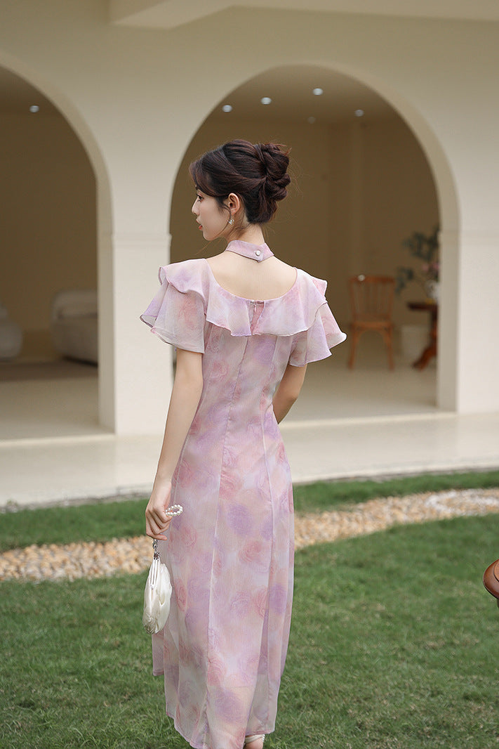 Elegant Mid-Waist Luxury Dress