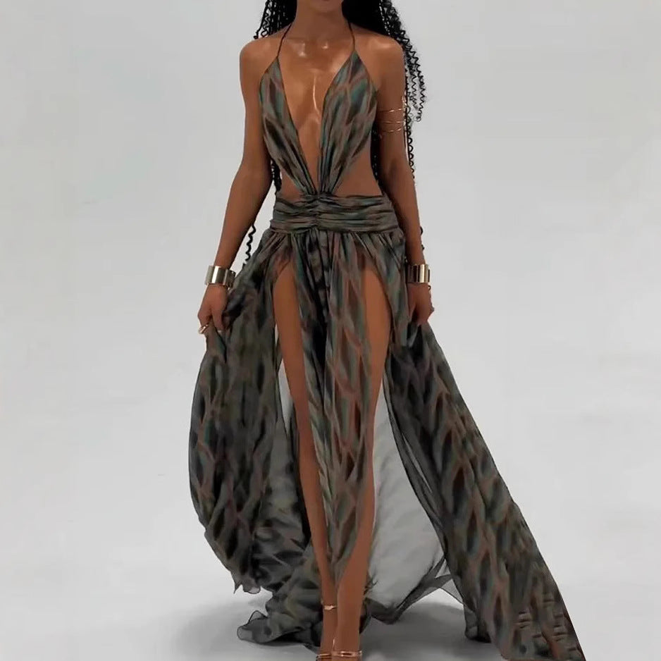 New Women's Clothing Summer Hollow-out Camisole Long Dress