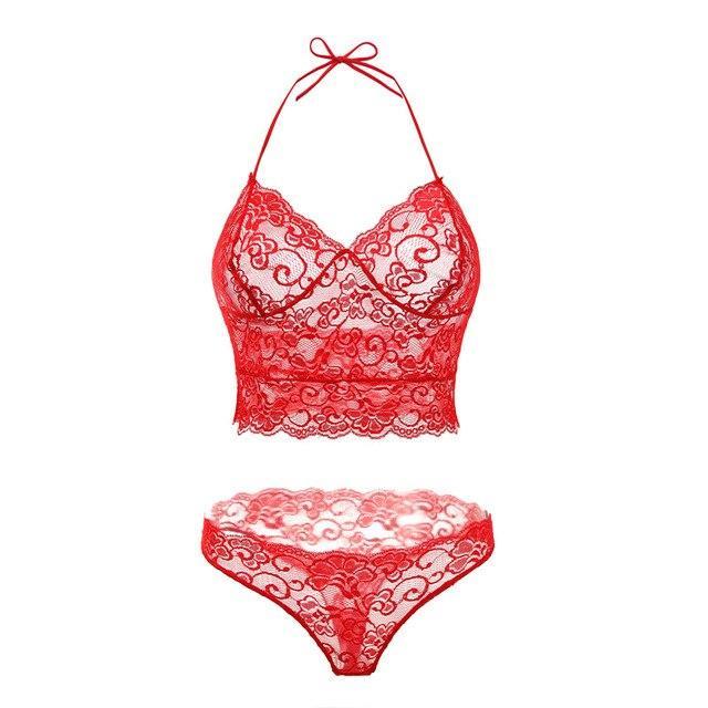 Perspective Lace Sling Lingerie Set