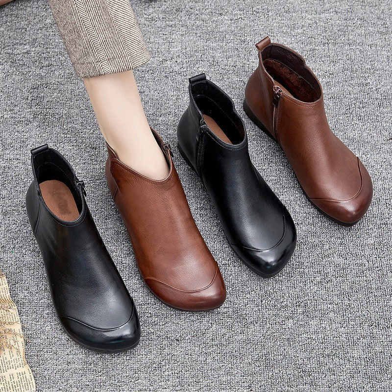 Low-Heel Ankle Boots