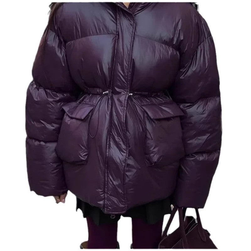 Women's Zipper Waist-Tight Cotton-Padded Jacket